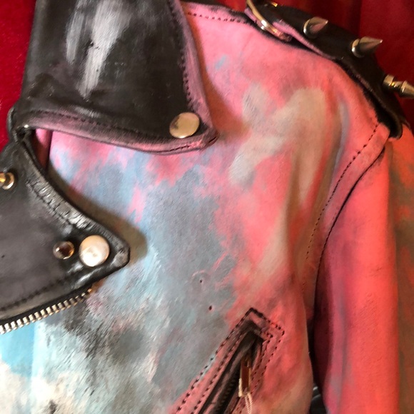 LIL PEEP leather jacket hand painted - Picture 6 of 8